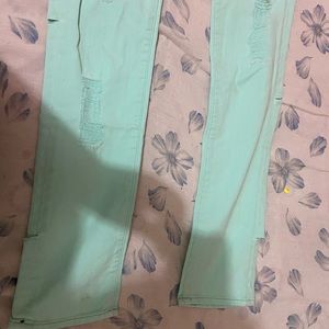 Teal jeans